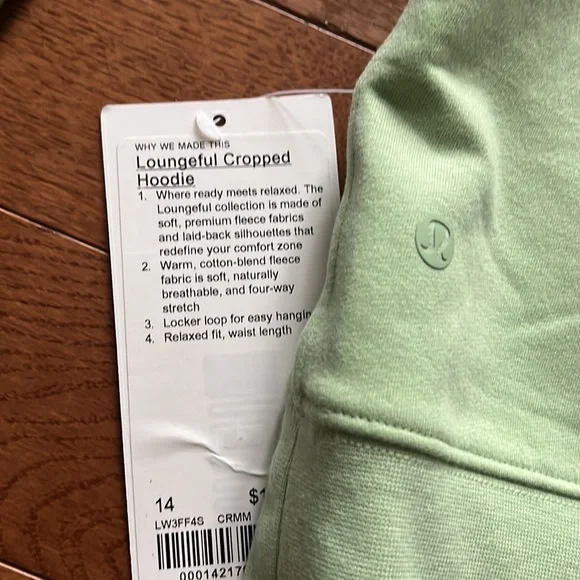 💚LULULEMON CROPPED LOUNGEFUL HOODIE/JACKET-CREAMY MINT-14💚 - Picture 9 of 12